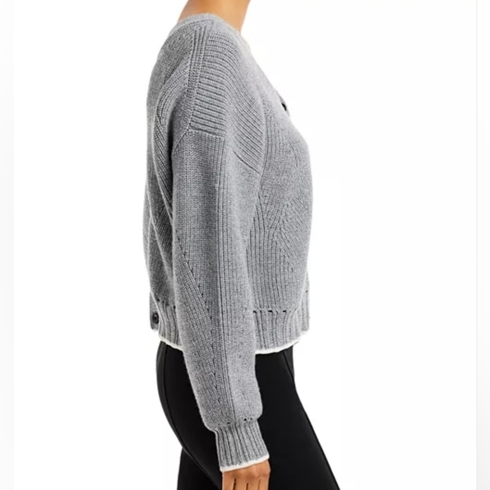 Proenza Schouler White Label Double V Neck Wool Cardigan Sz LG Women's - Picture 2 of 16